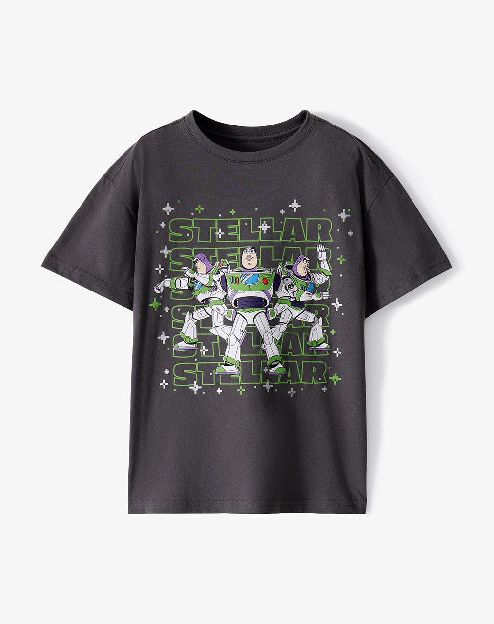 Camiseta regular manga corta gris niño