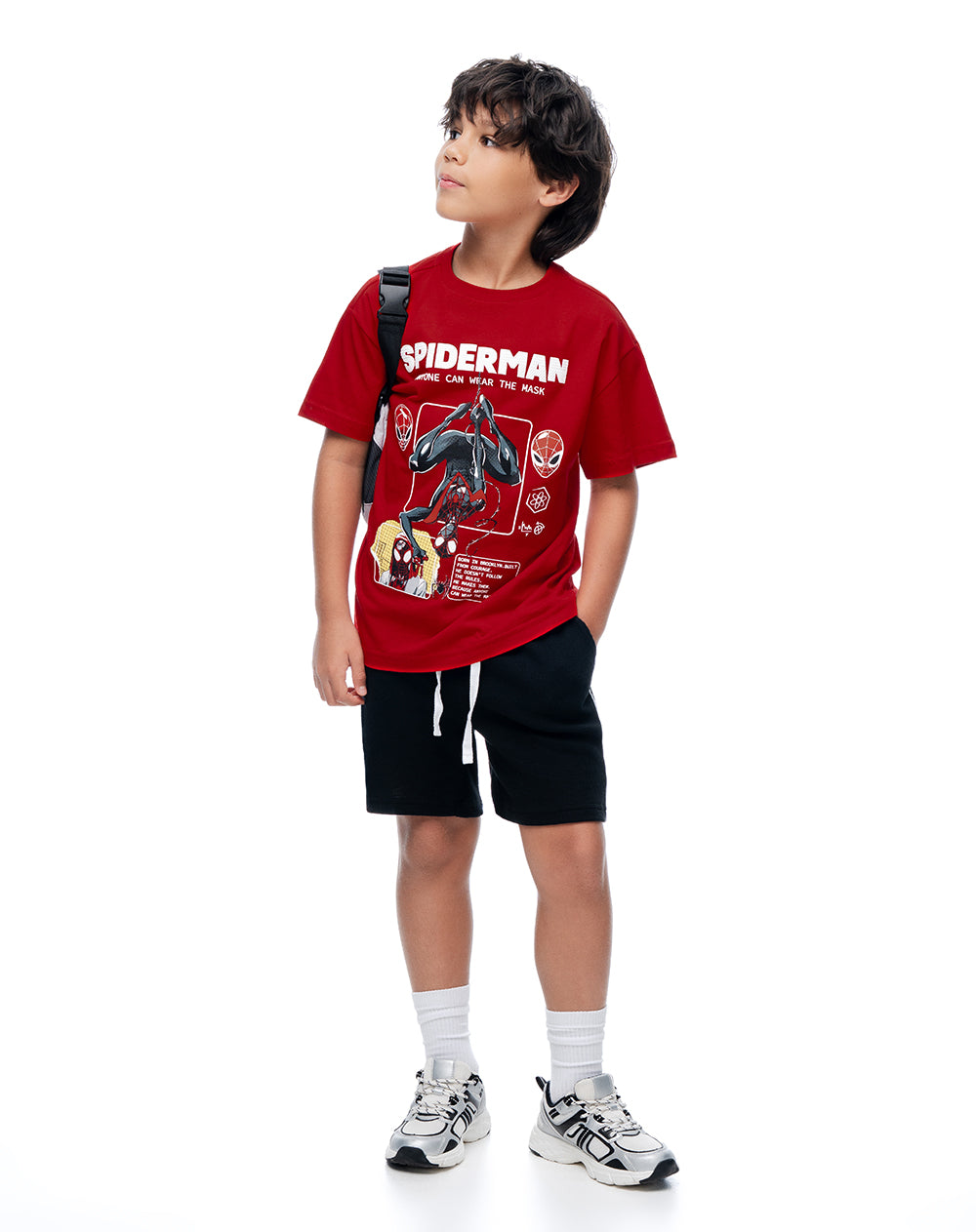 Camiseta regular manga corta roja niño