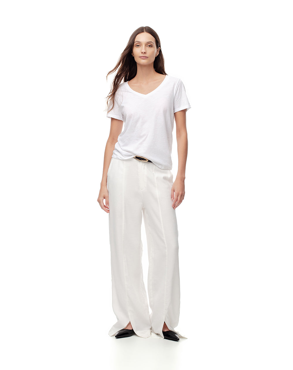 Camiseta regular fit manga corta blanca