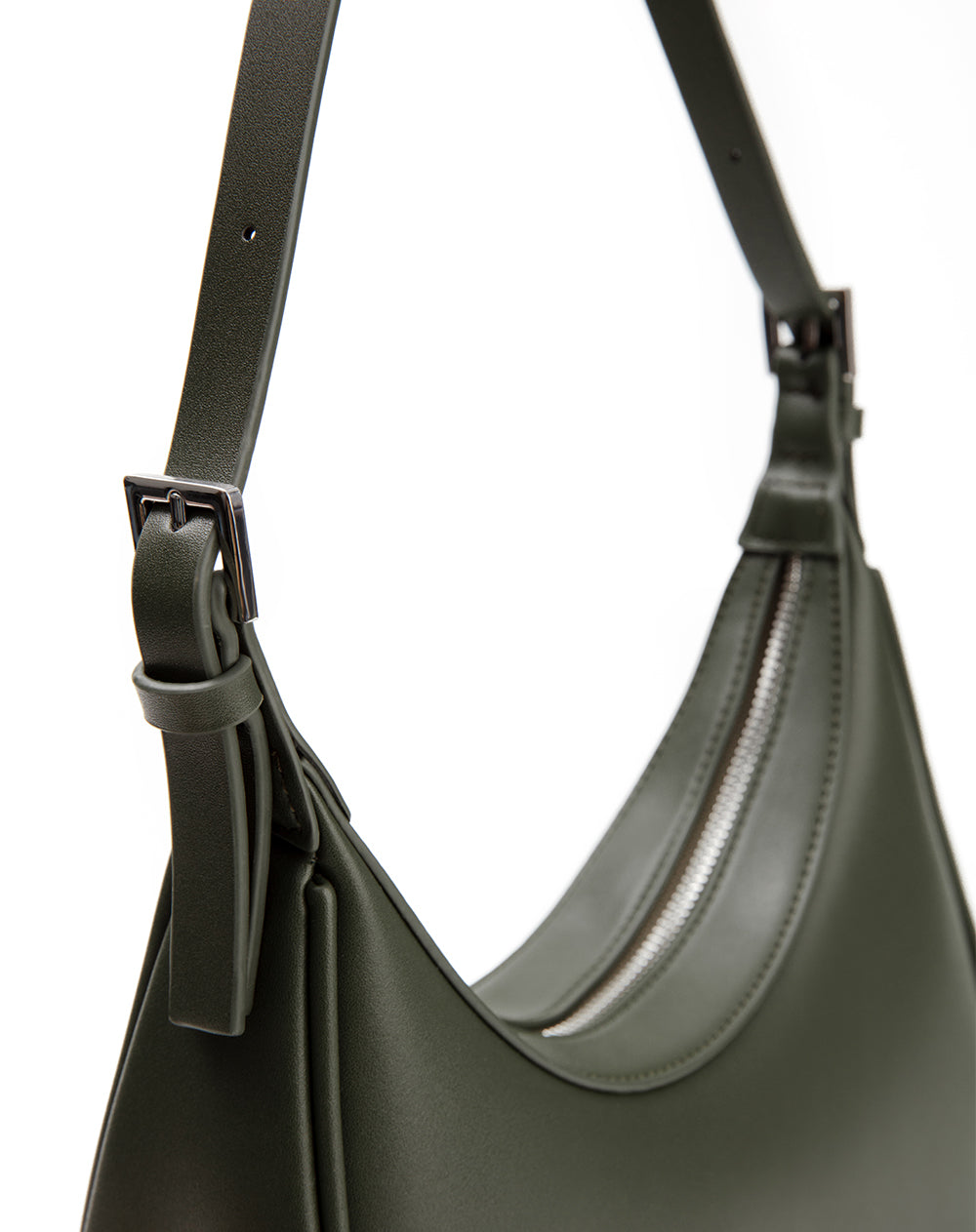 Bolso tipo baguette verde mujer