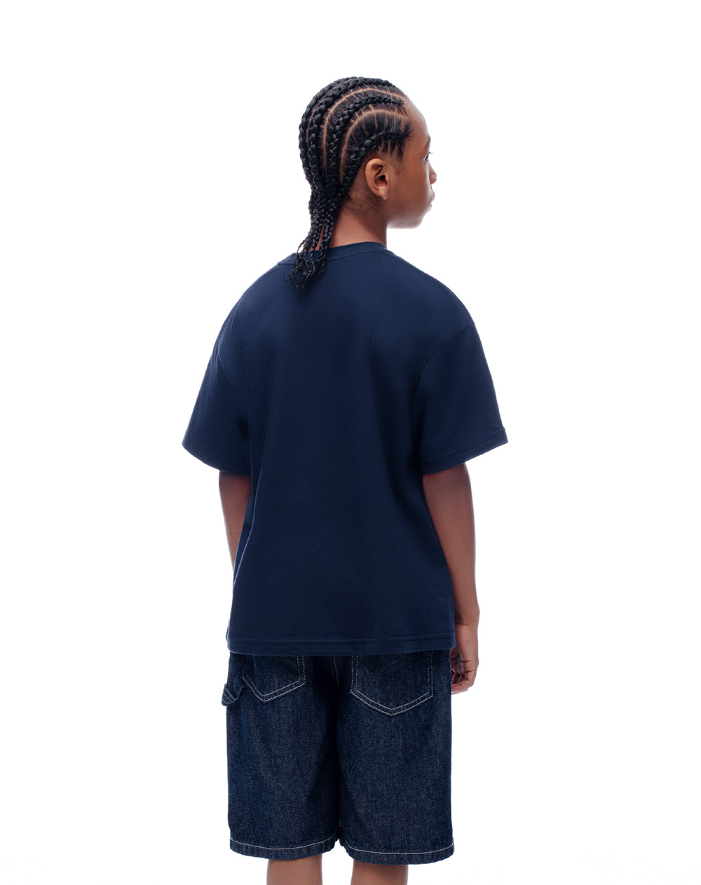 Camiseta regular fit manga corta azul oscuro