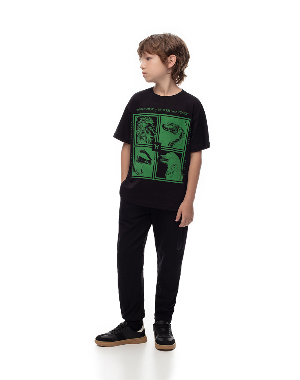 Camiseta algodón Harry Pother negra niño