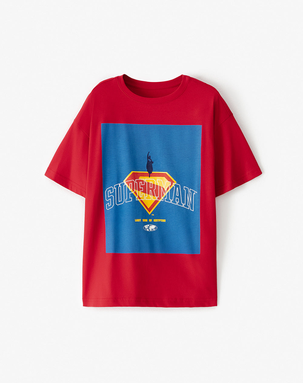Camiseta algodón Superman roja niño