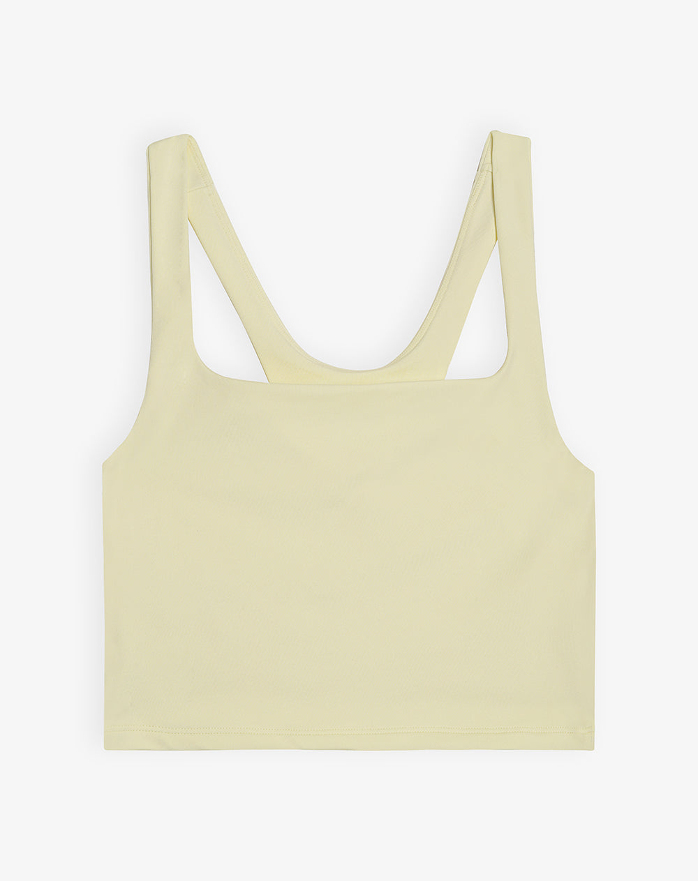 Camiseta crop deportiva secado rápido amarilla mujer