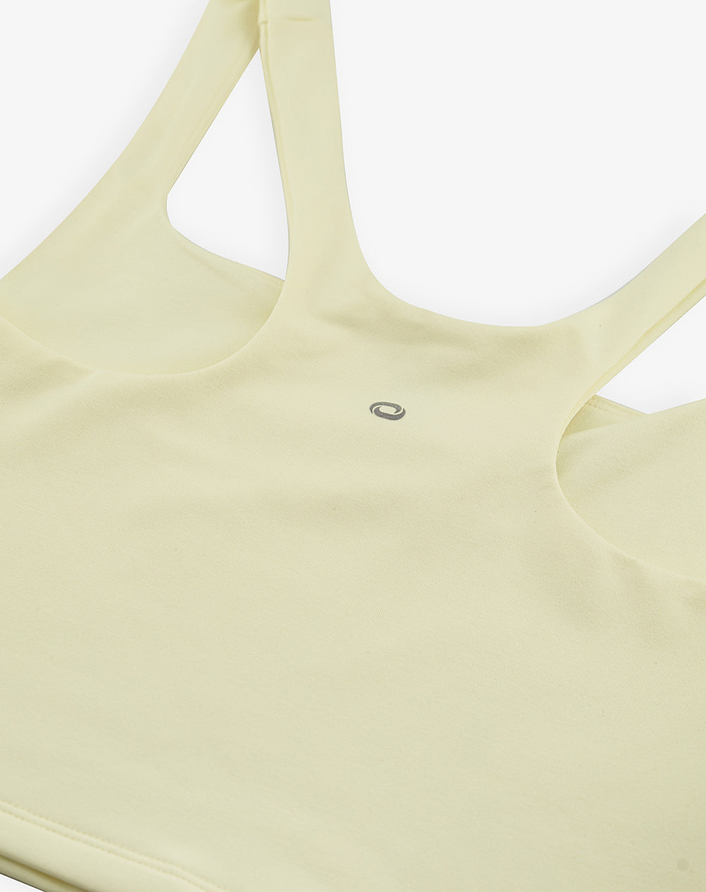 Camiseta crop deportiva secado rápido amarilla mujer