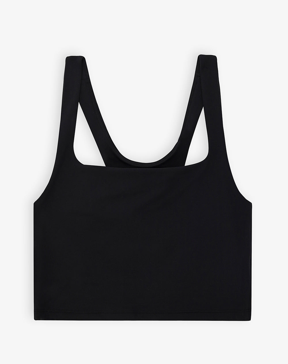 Camiseta crop deportiva secado rápido negra mujer
