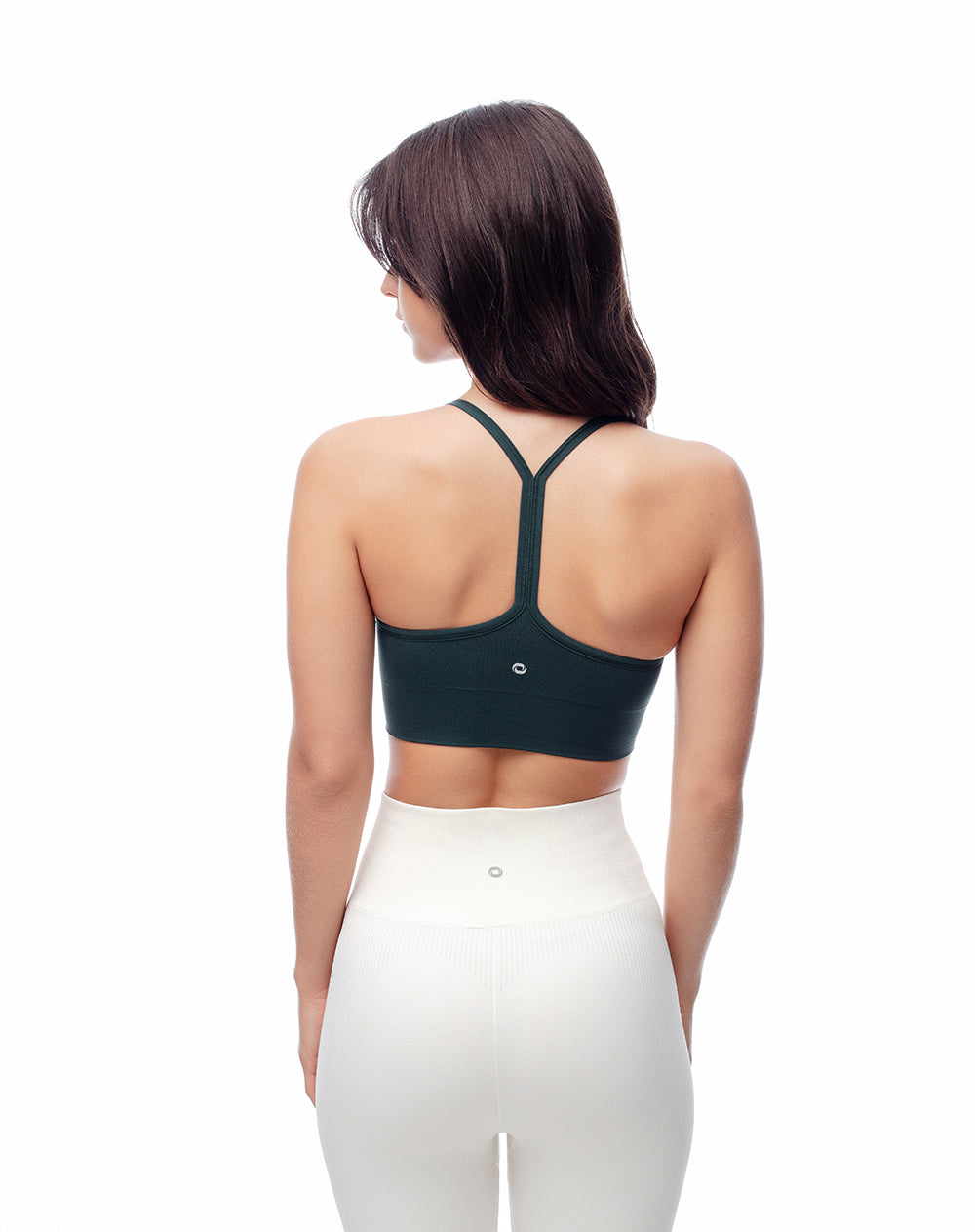 Top deportivo soporte medio seamless verde