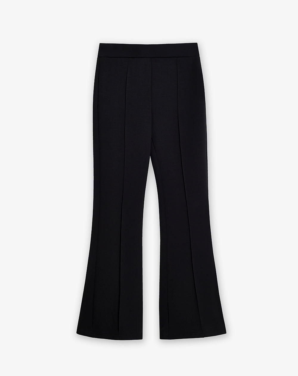 Pantalón tiro medio bota campana negro mujer