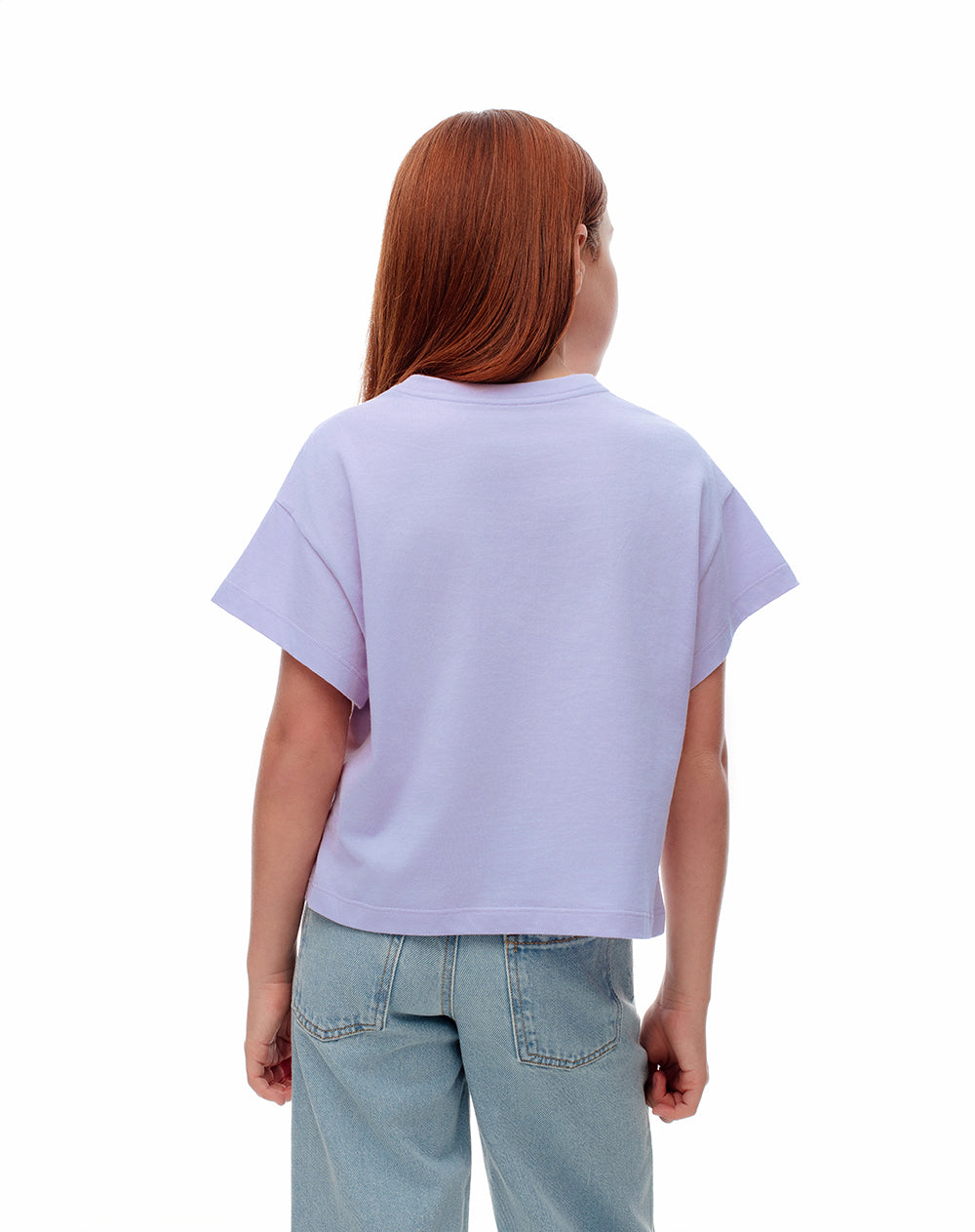 Camiseta relaxed fit manga corta lavanda