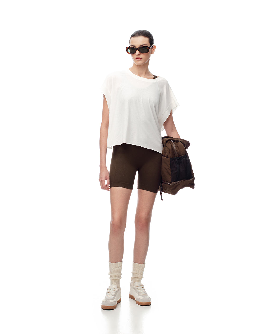 Camiseta relaxed fit manga corta blanca