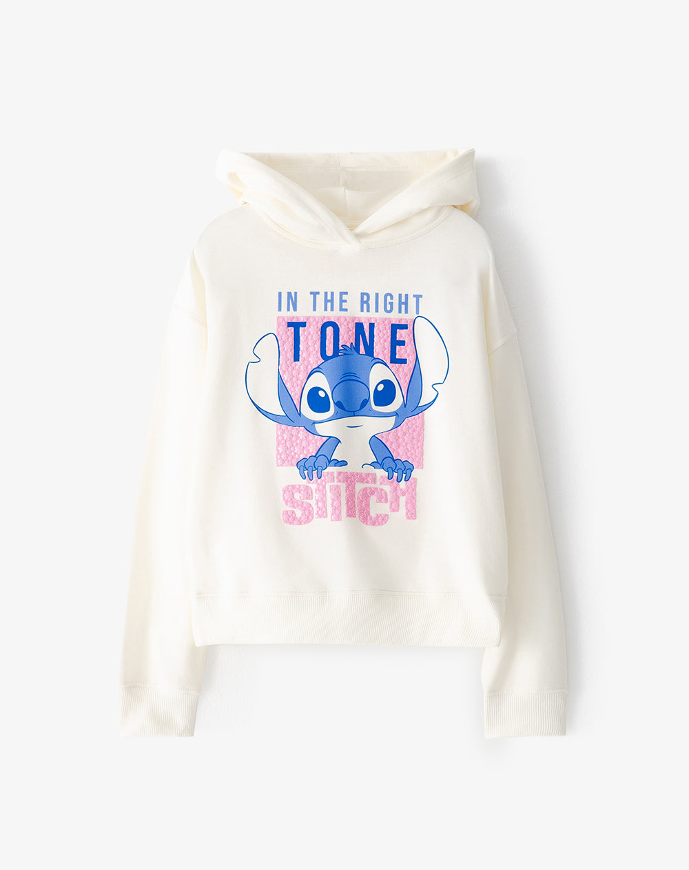 Buzo regular Stitch vainilla niña