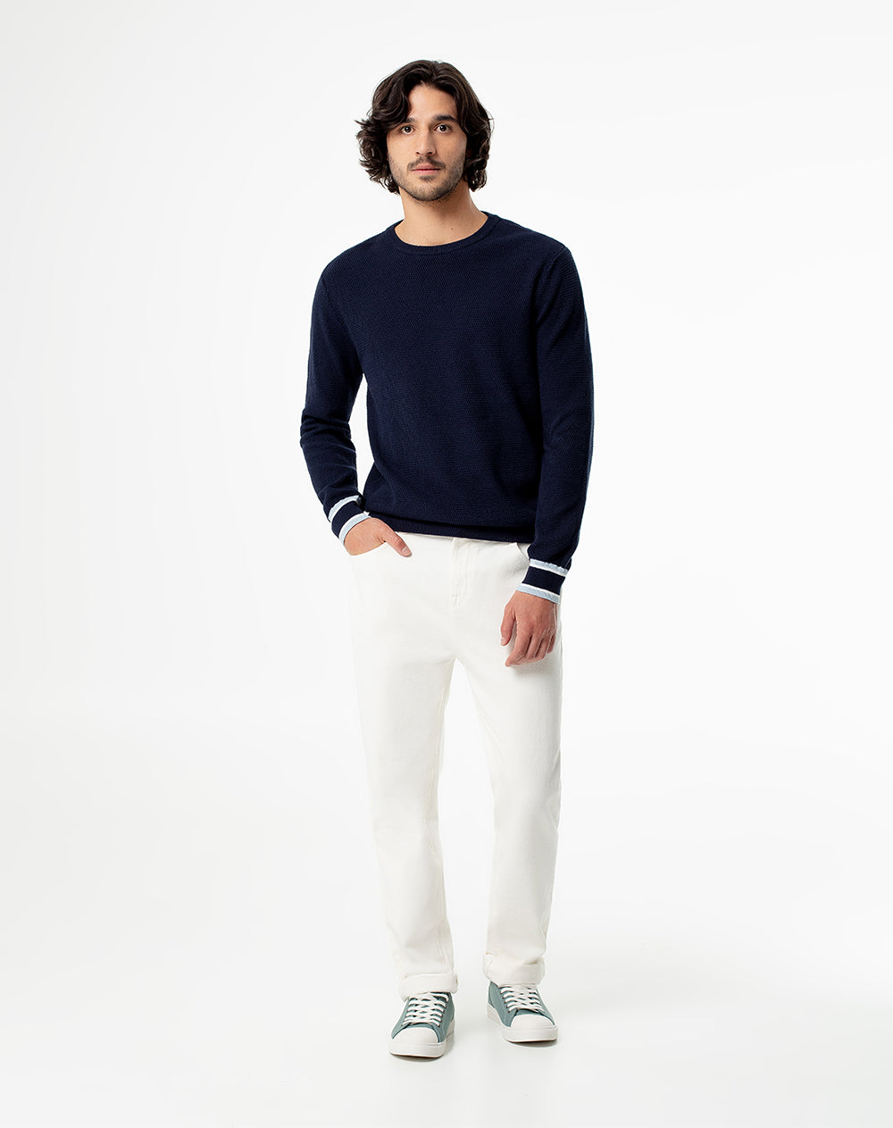 Buzo regular fit azul