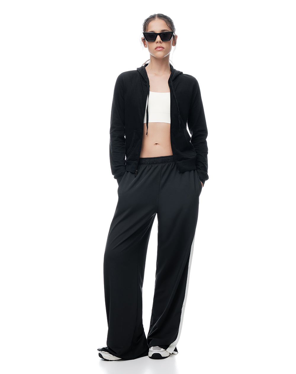 Chaqueta relax algodón negra mujer