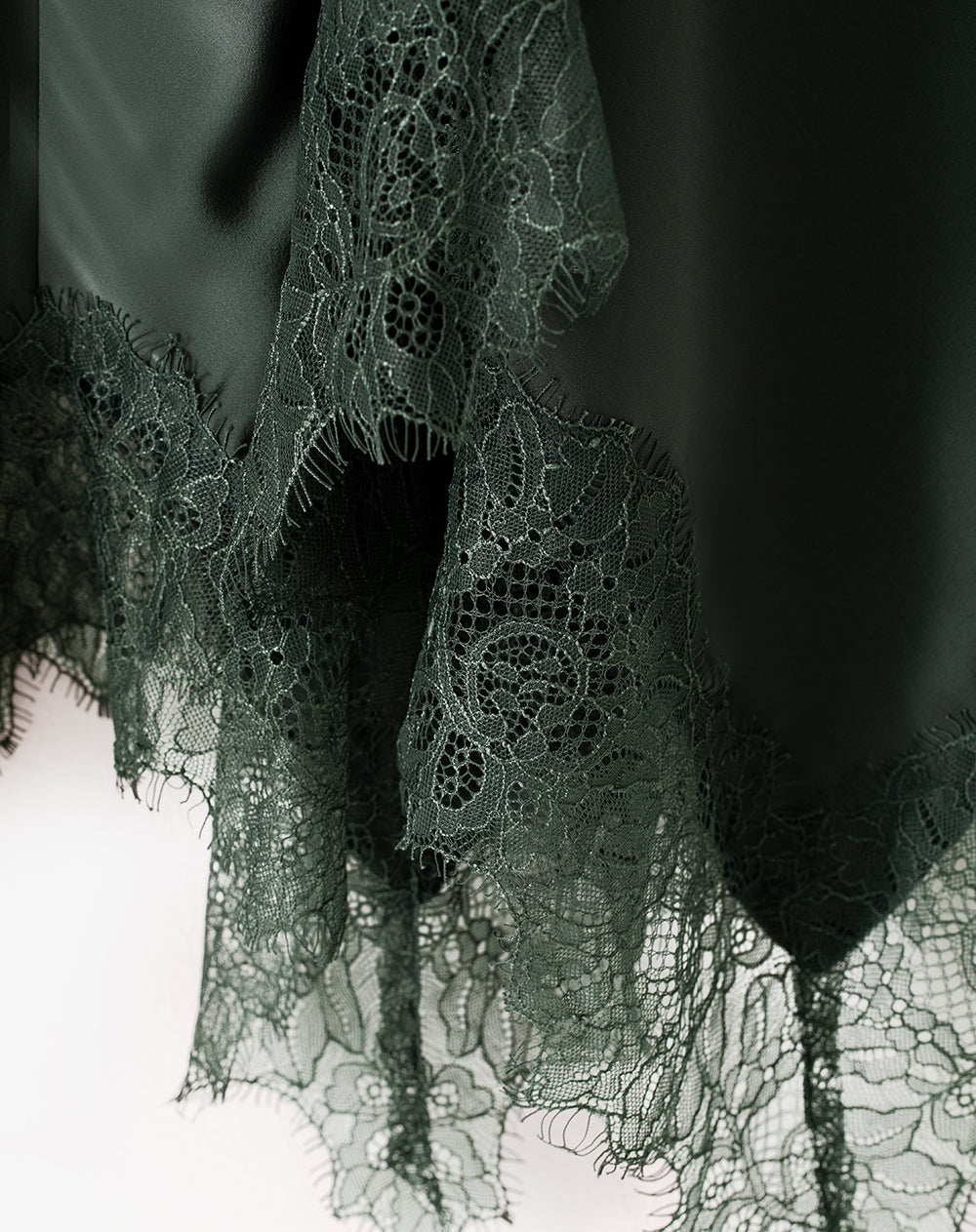 Falda larga tiro medio verde mujer