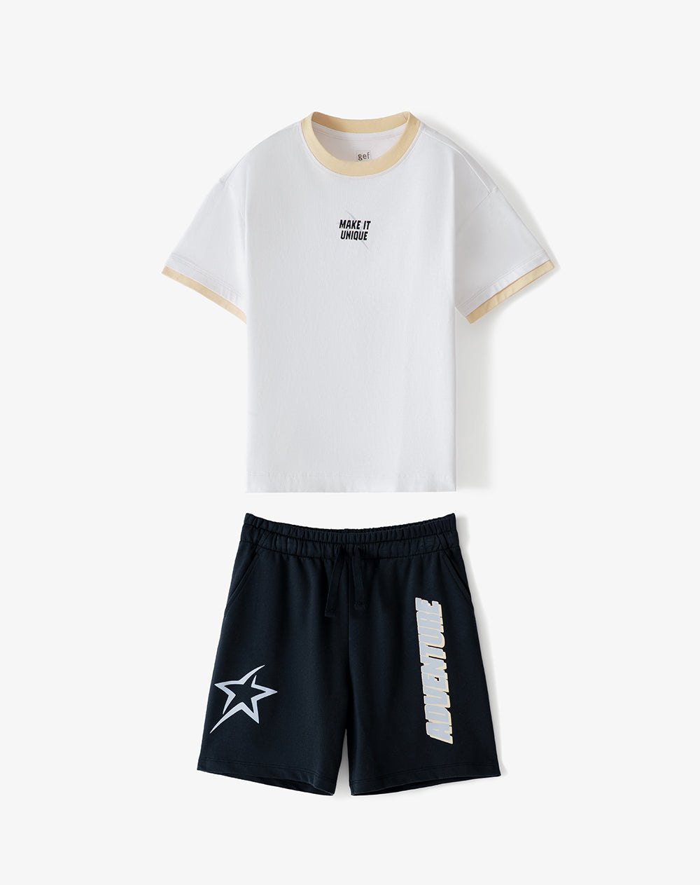 Conjunto pantalon corto camiseta azul