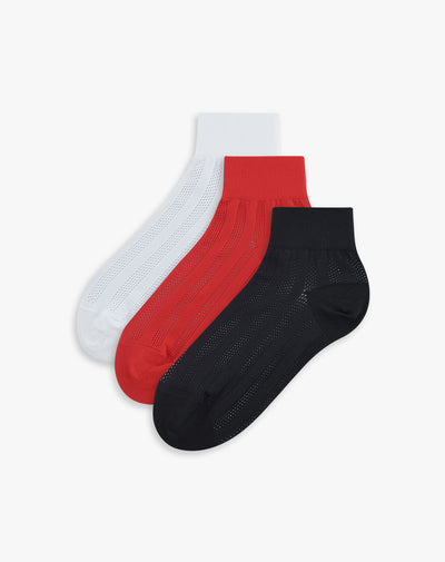 Medias mujer tobilleras pack x3 surtido