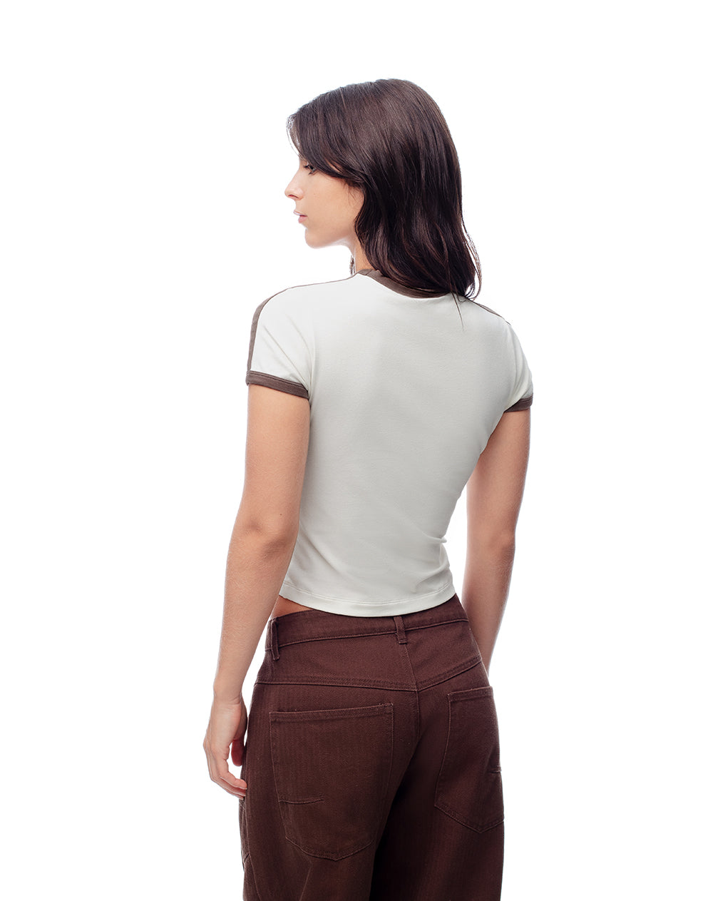 Camiseta slim estampada mujer