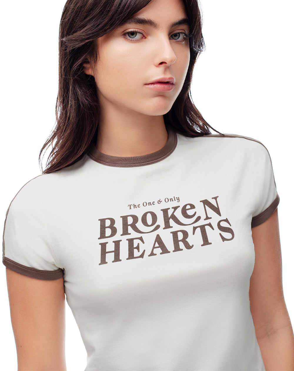 Camiseta slim estampada mujer