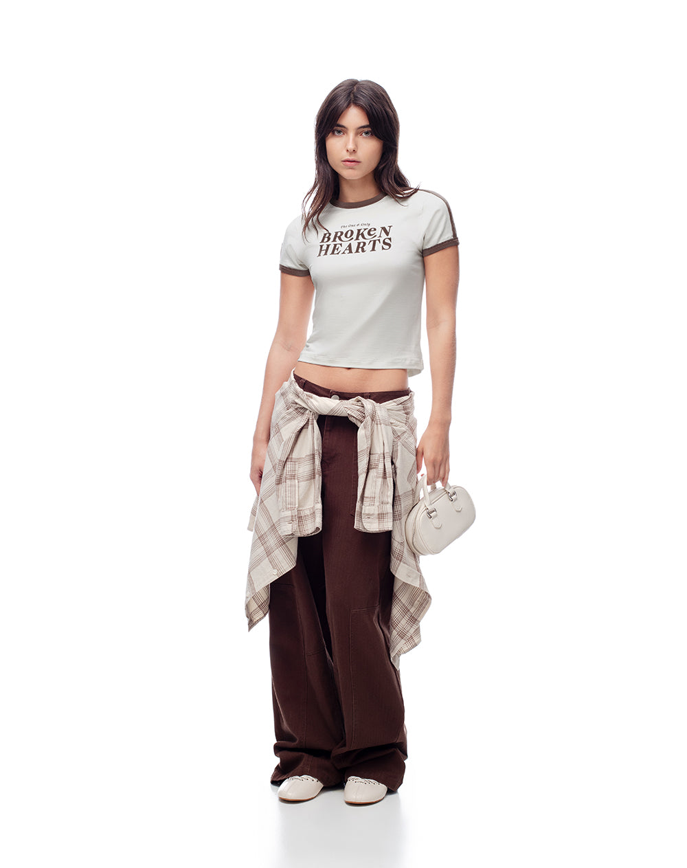 Camiseta slim estampada mujer