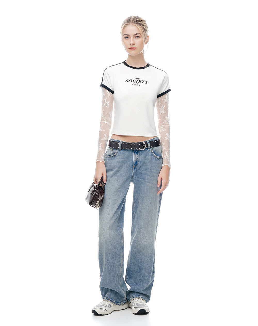 Pack x2 camiseta slim negro + blanco mujer