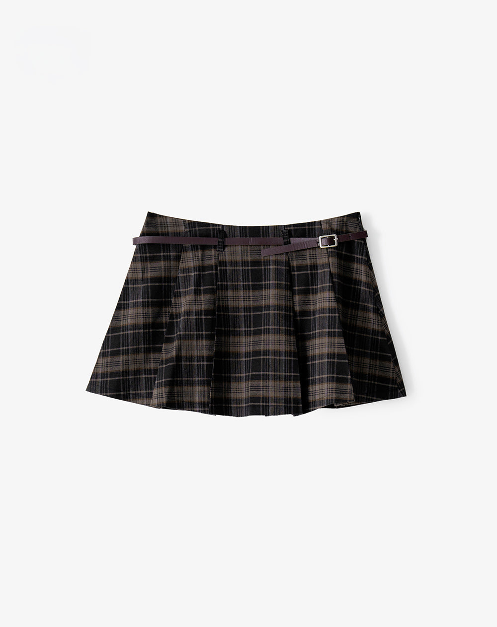 Falda tableada con short interno cuadros mujer
