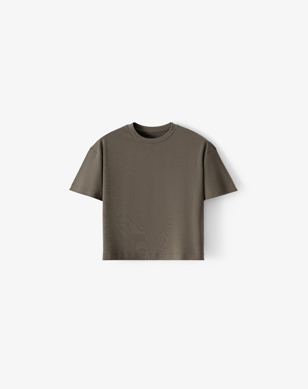 Camiseta manga corta regular café hombre