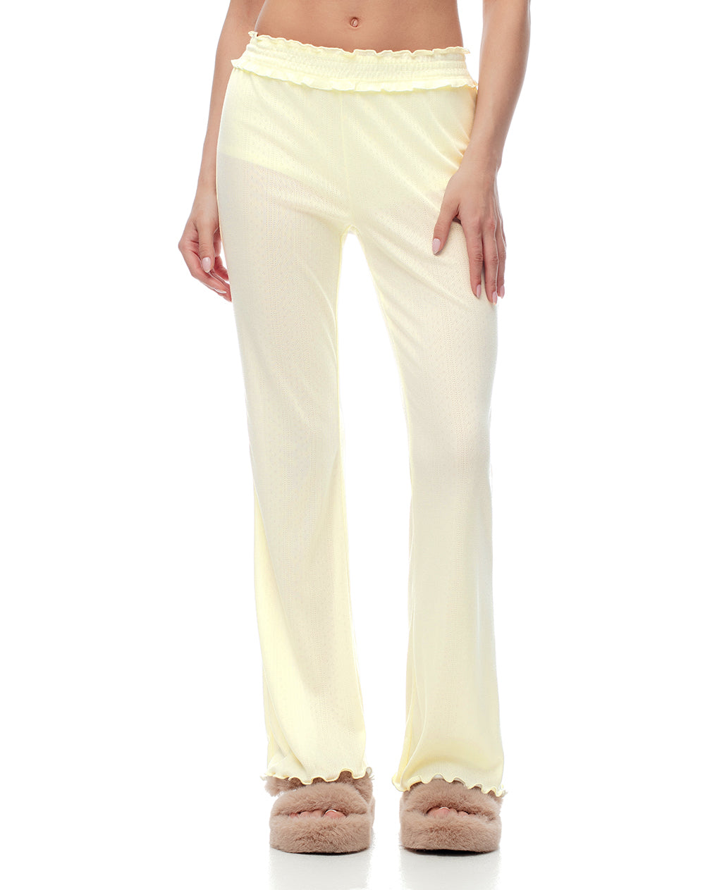 Pantalón de pijama amarillo mujer
