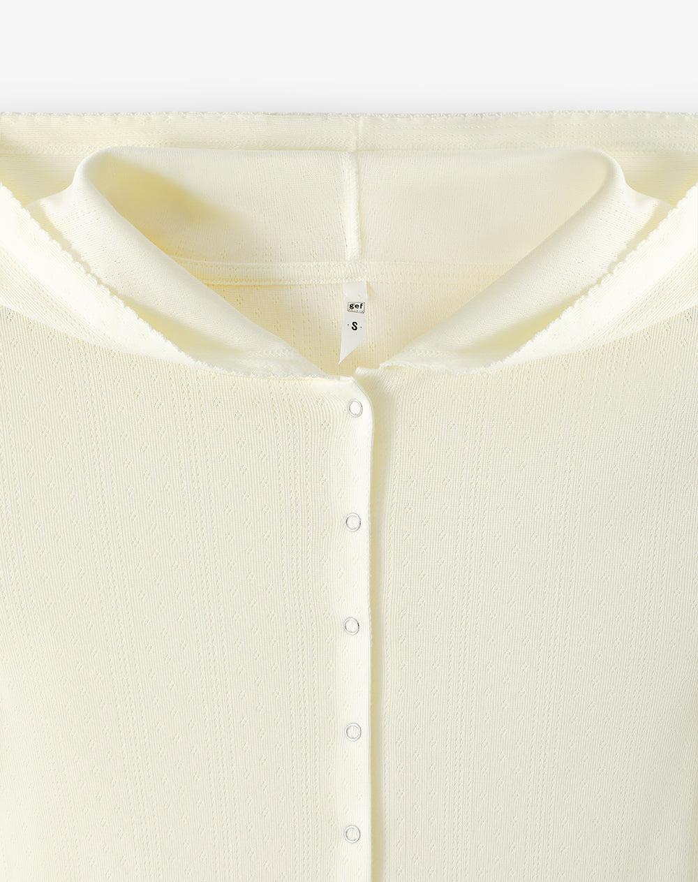 Cardigan fitted punto calado amarillo mujer