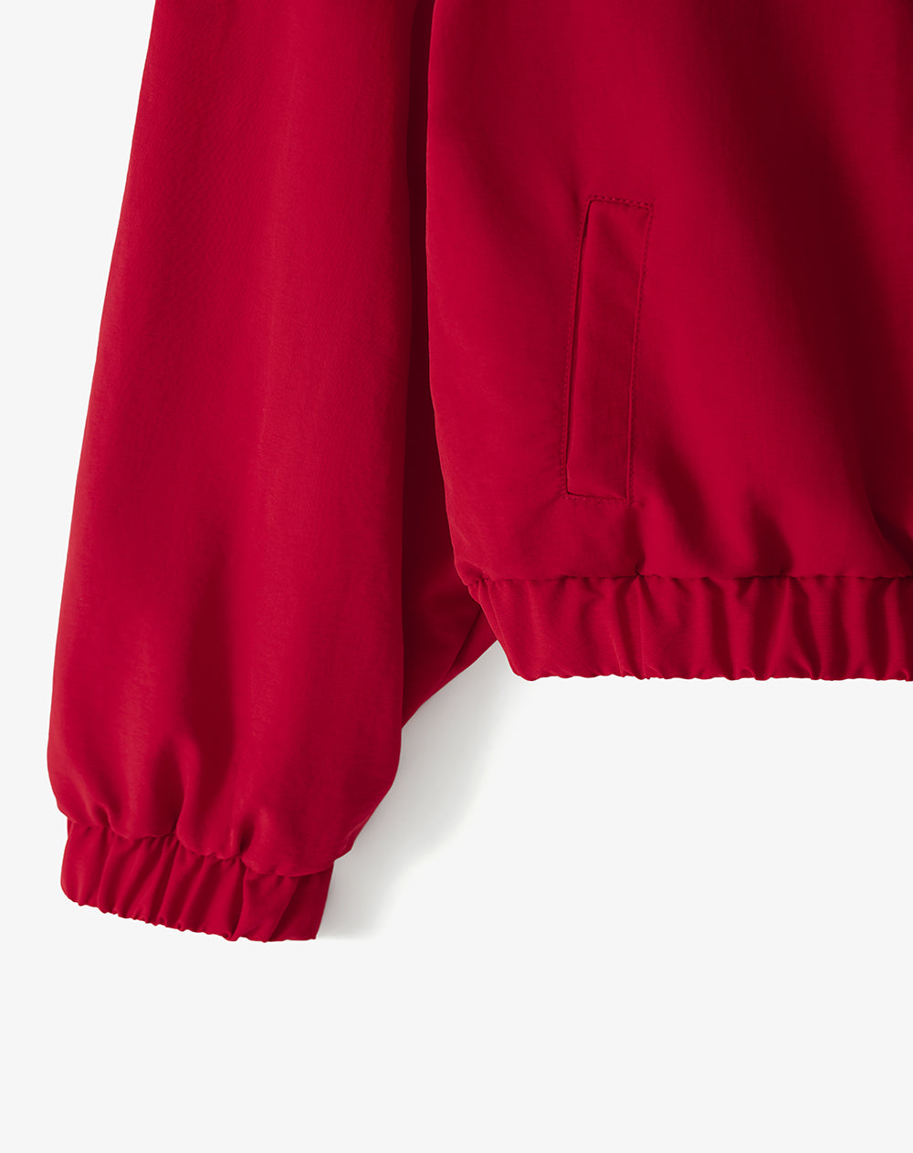 Chaqueta cropped secado rápido rojo mujer