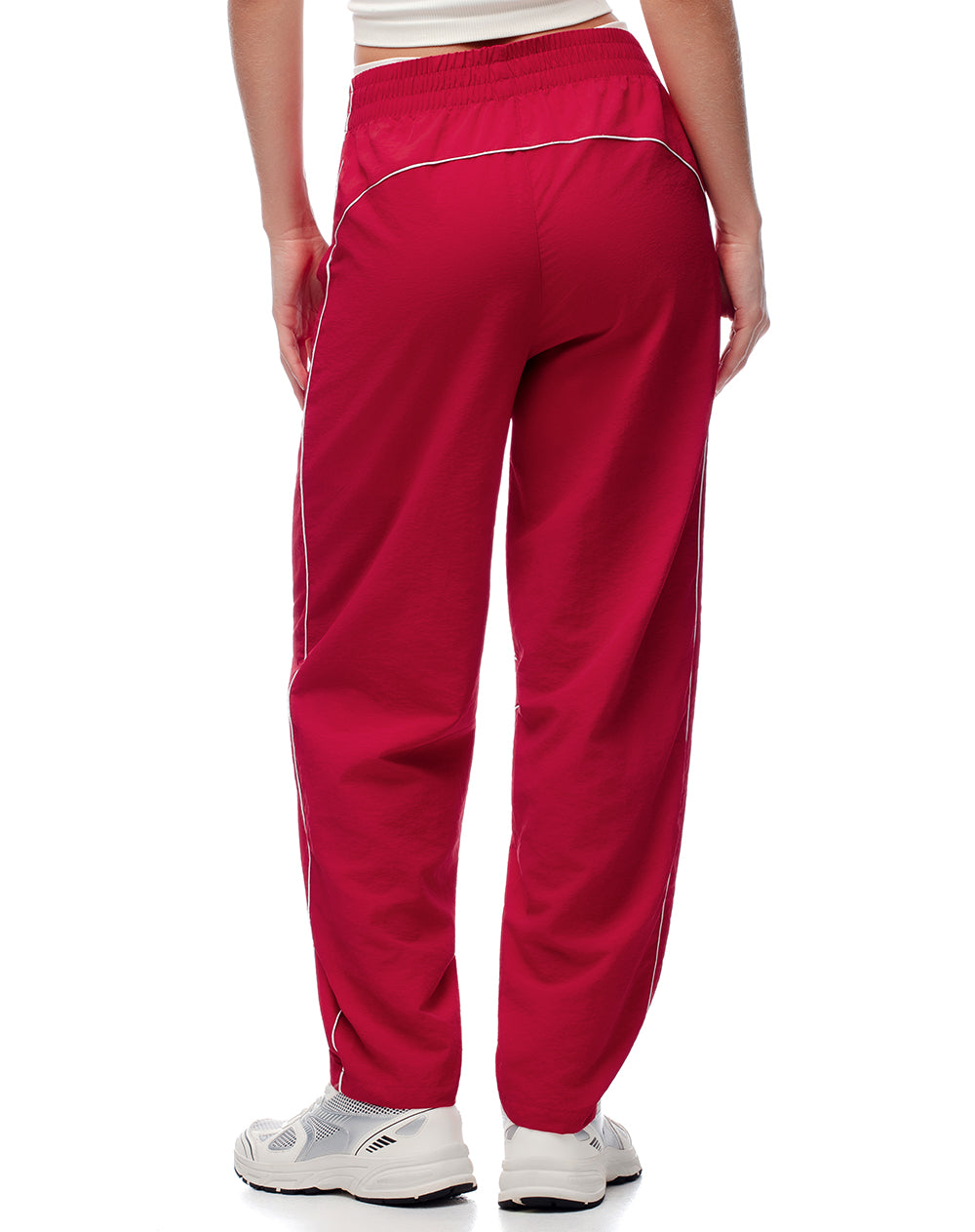 Pantalón deportivo secado rápido rojo mujer