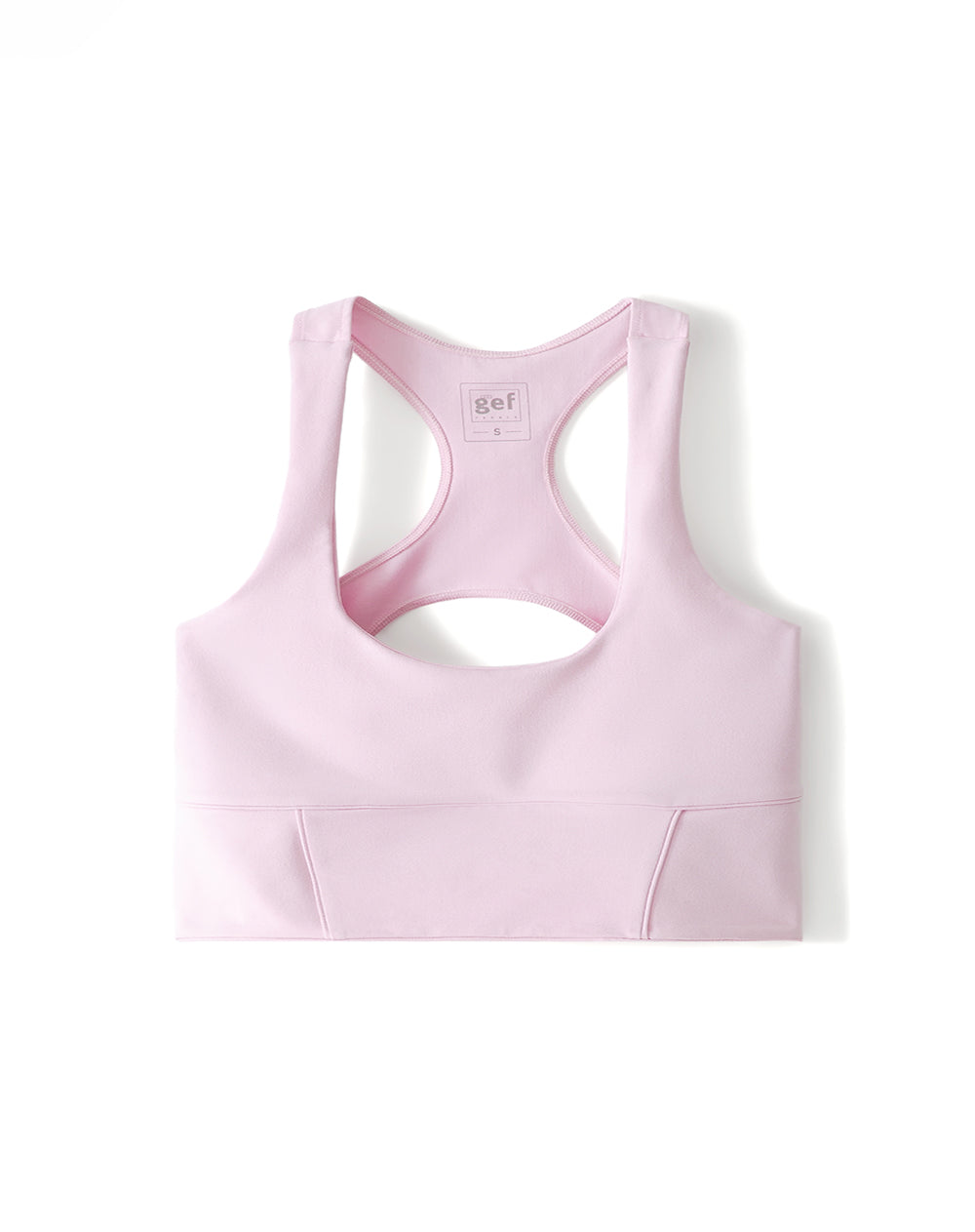 Top deportivo soporte medio rosado mujer