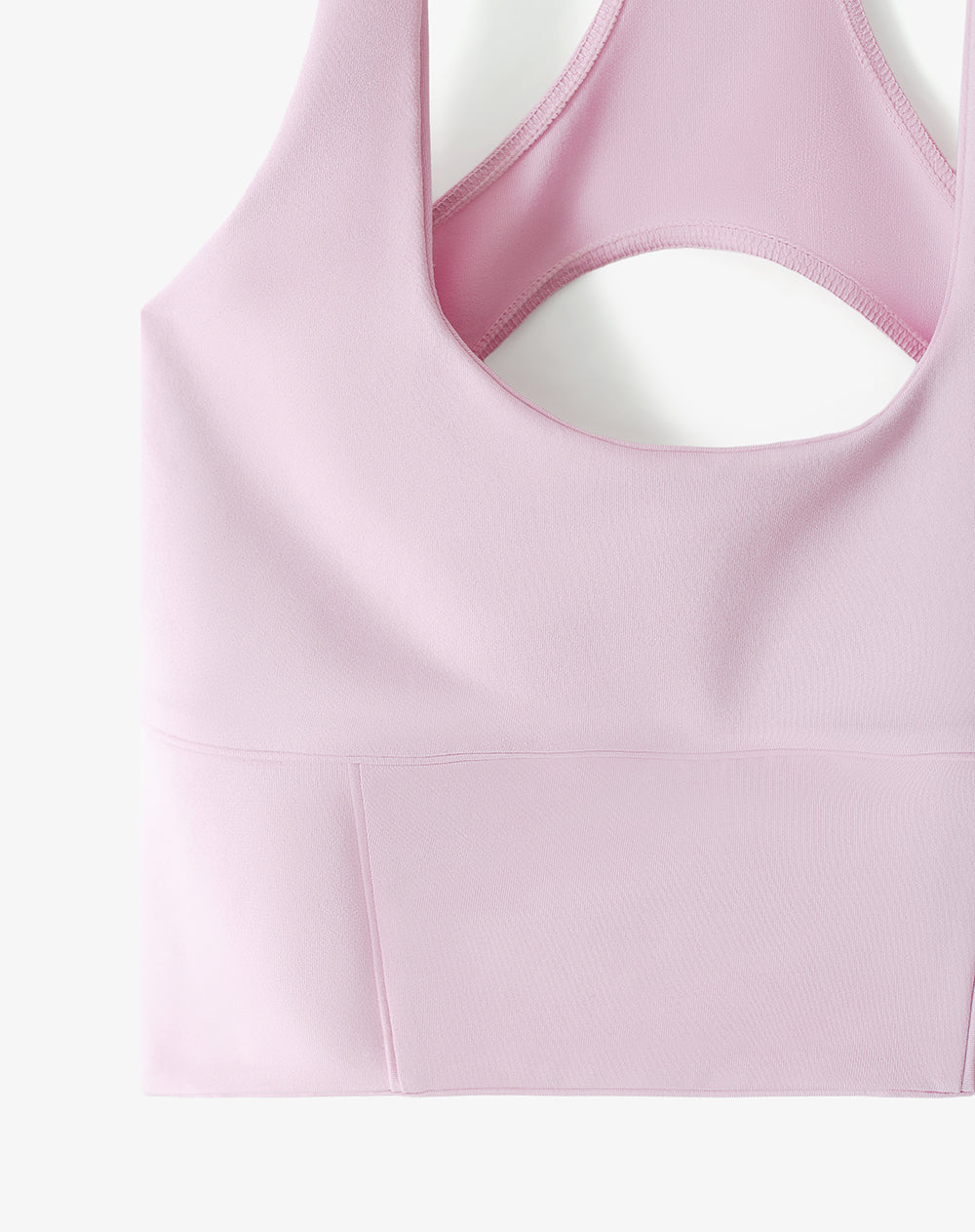 Top deportivo soporte medio rosado mujer