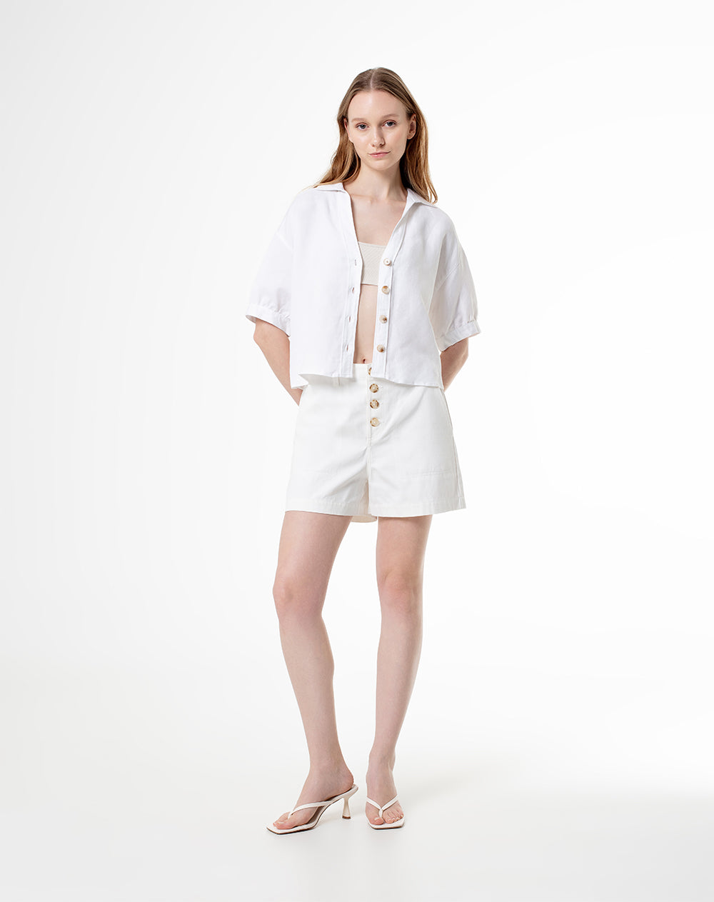 Bermuda regular fit blanca