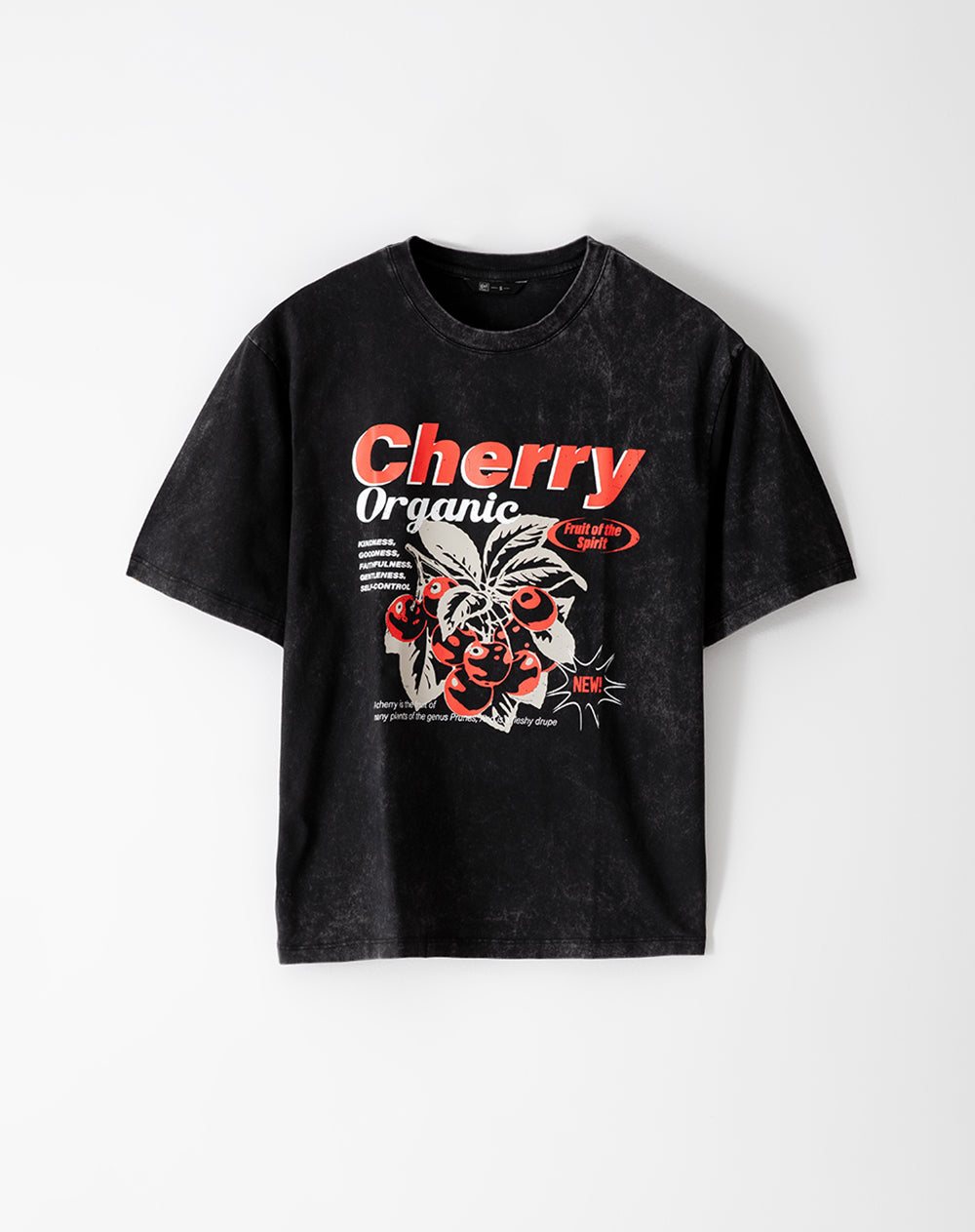 Camiseta relaxed fit manga corta negra