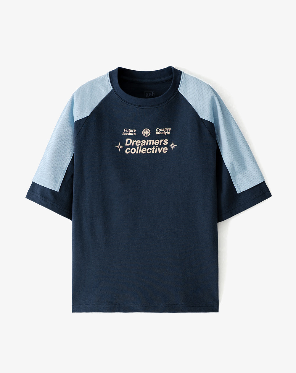 Camiseta regular fit manga corta azul