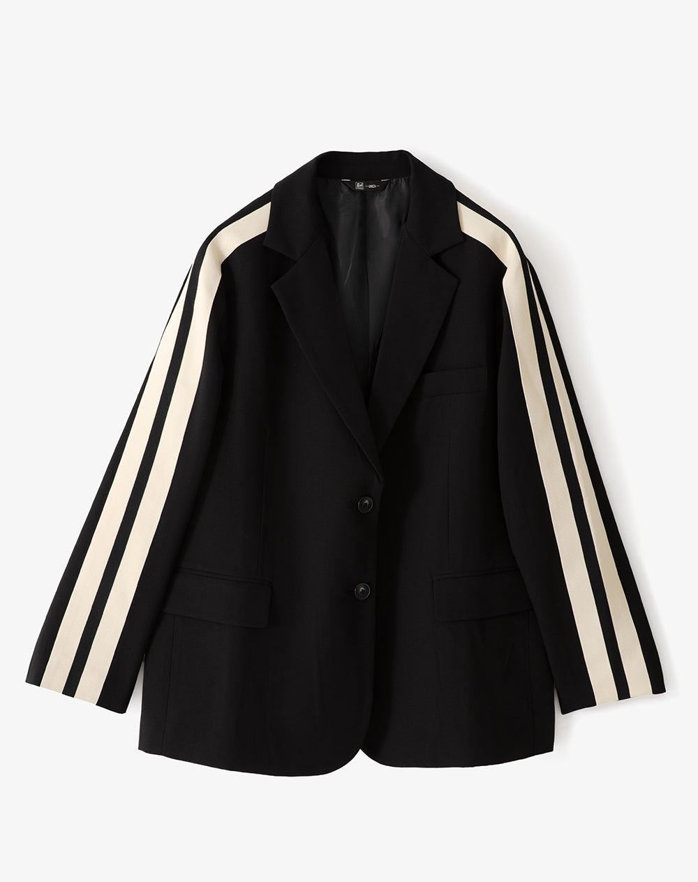 Chaqueta loose fit sin capucha negra