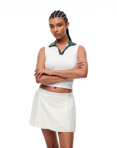 Falda de tennis ciclista interno crudo para mujer