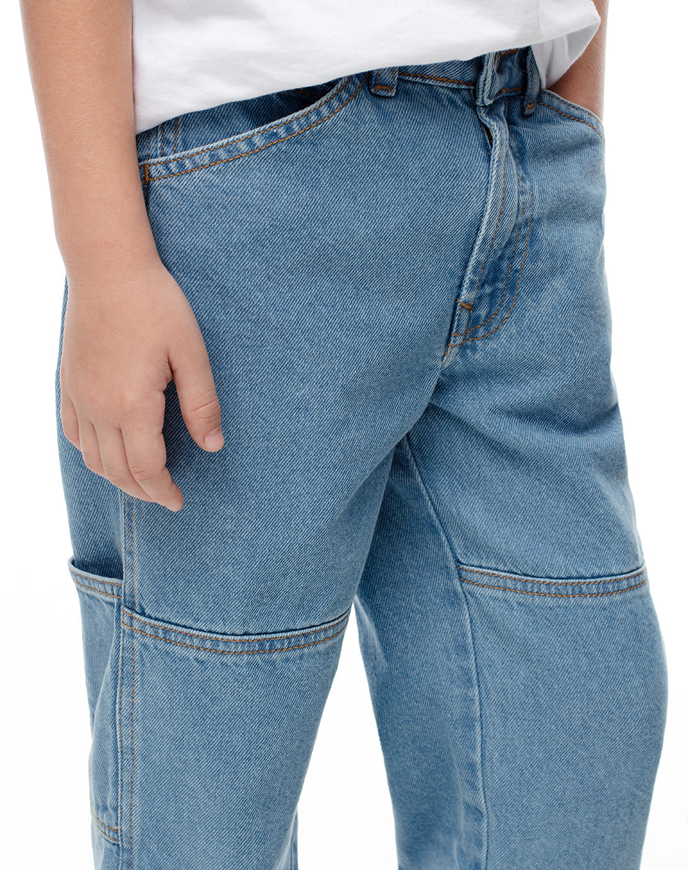 Jean baggy fit tiro medio indigo