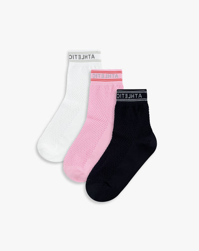 medias mujer tobilleras pack x3 surtido