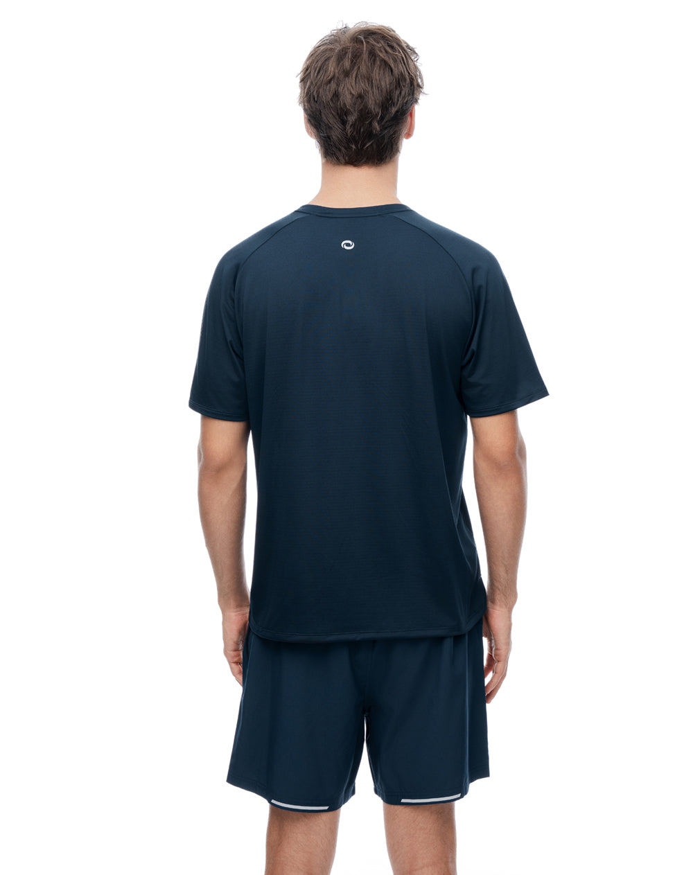 Camiseta regular manga corta azul hombre