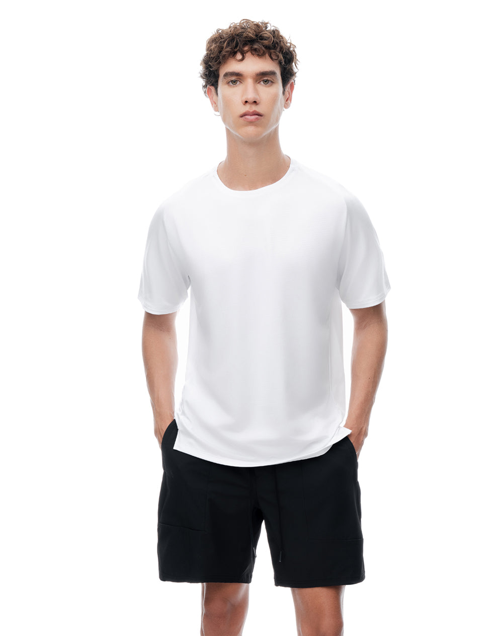 Camiseta regular manga corta blanca hombre