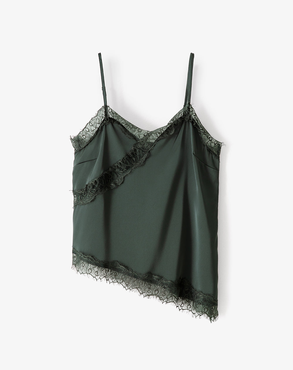 Top en tiras delgadas soporte ligero verde mujer