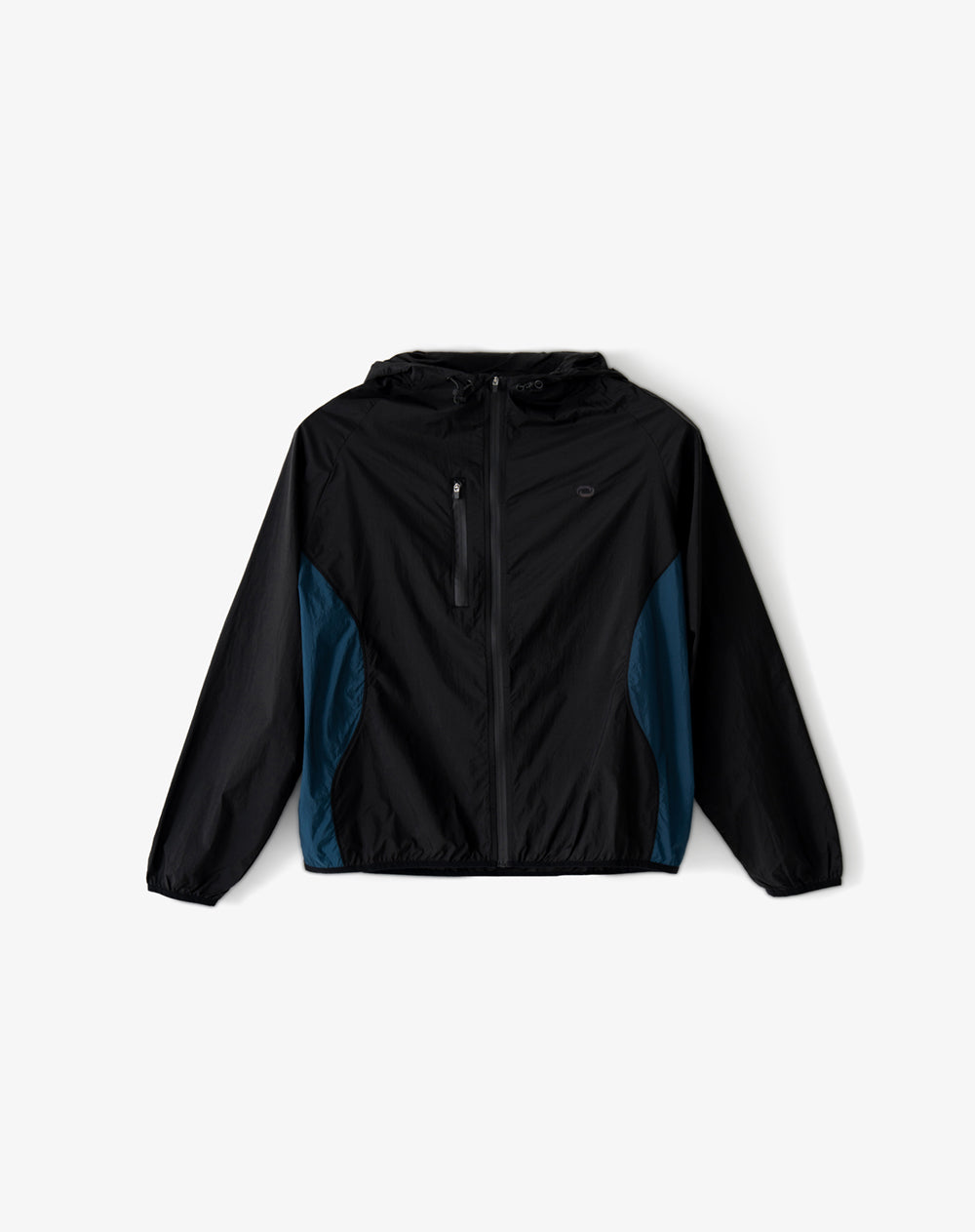 Chaqueta regular con capucha negra hombre