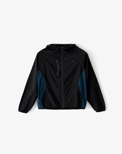 Chaqueta regular con capucha negra hombre