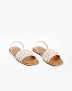 Sandalias planas crudo niña