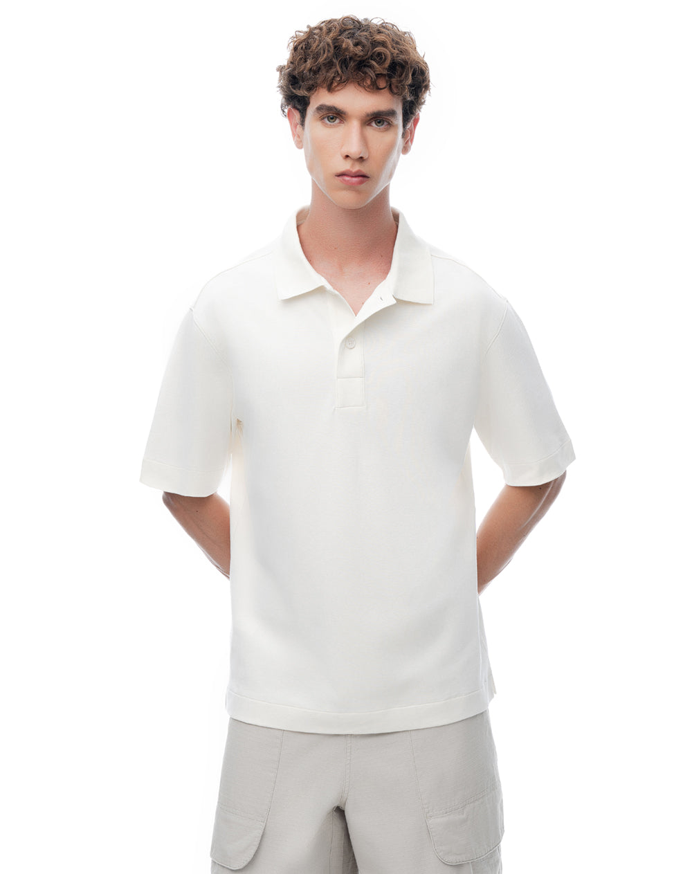 Polo regular vainilla hombre