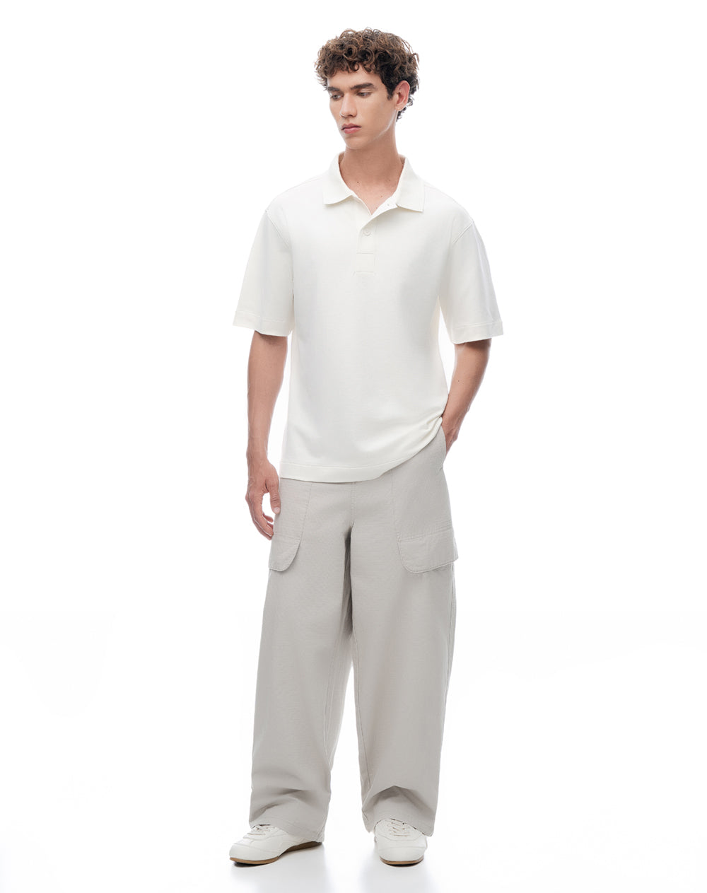 Polo regular vainilla hombre