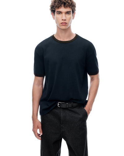 Camiseta regular azul hombre