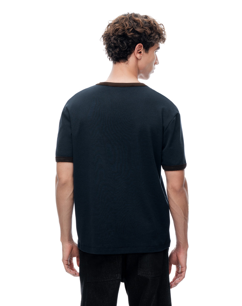 Camiseta regular azul hombre
