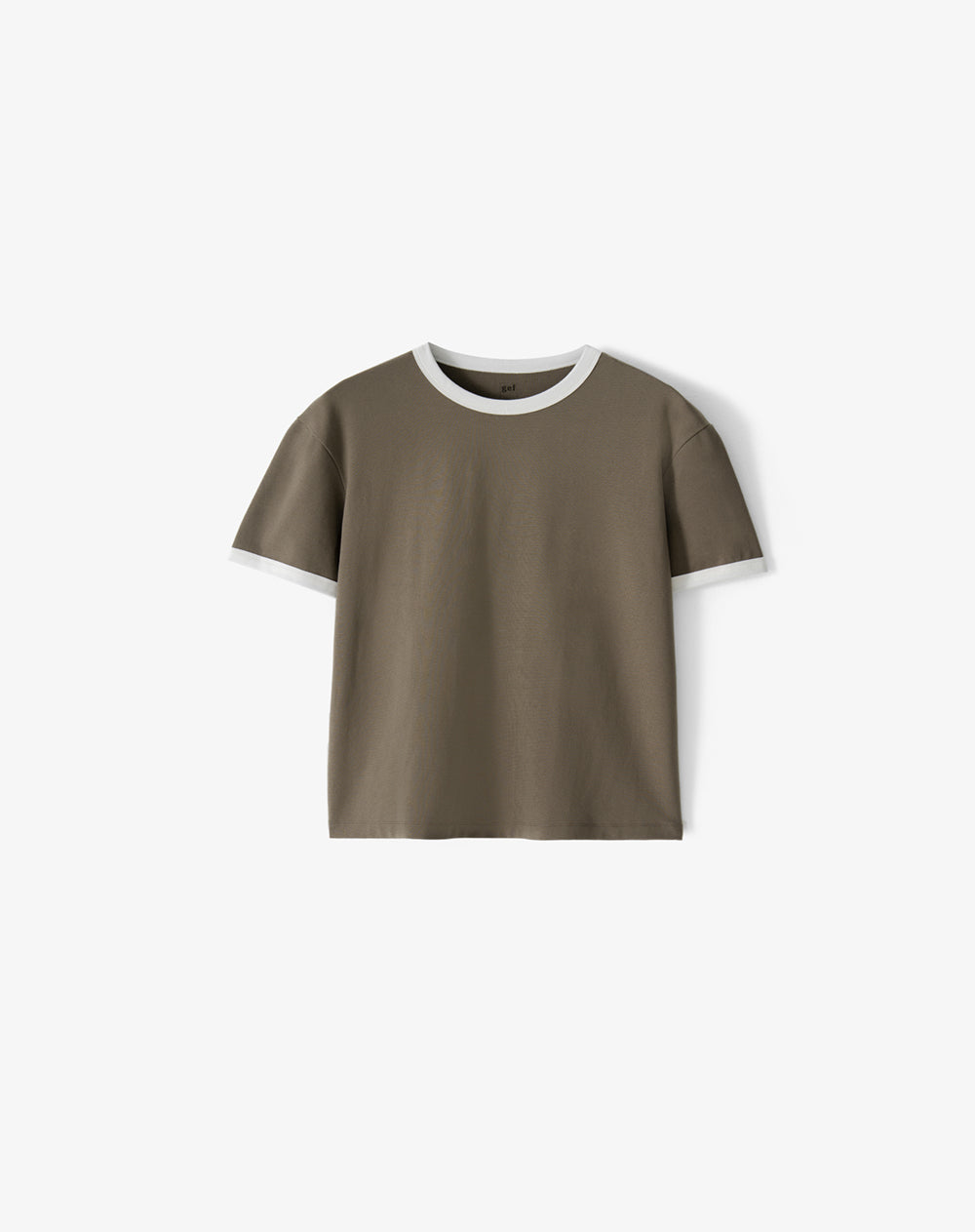 Camiseta regular café hombre